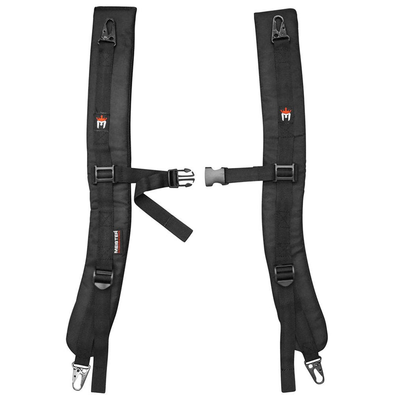 Meister Backpack Straps for 50lb Elite Fitness Sandbag - Weight Rucksack Attachment Black One Size - Fully Adjustable