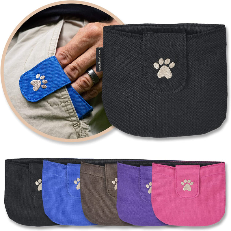 Dog Treat Pouch, Black Pocket Sized Training Treat Pouch - Lightweight Dog Treat Holder with Magnetic Flap For Stability, Perfect Dog Accessories, Made of Durable Nylon, Machine Washable - BeesActive Australia