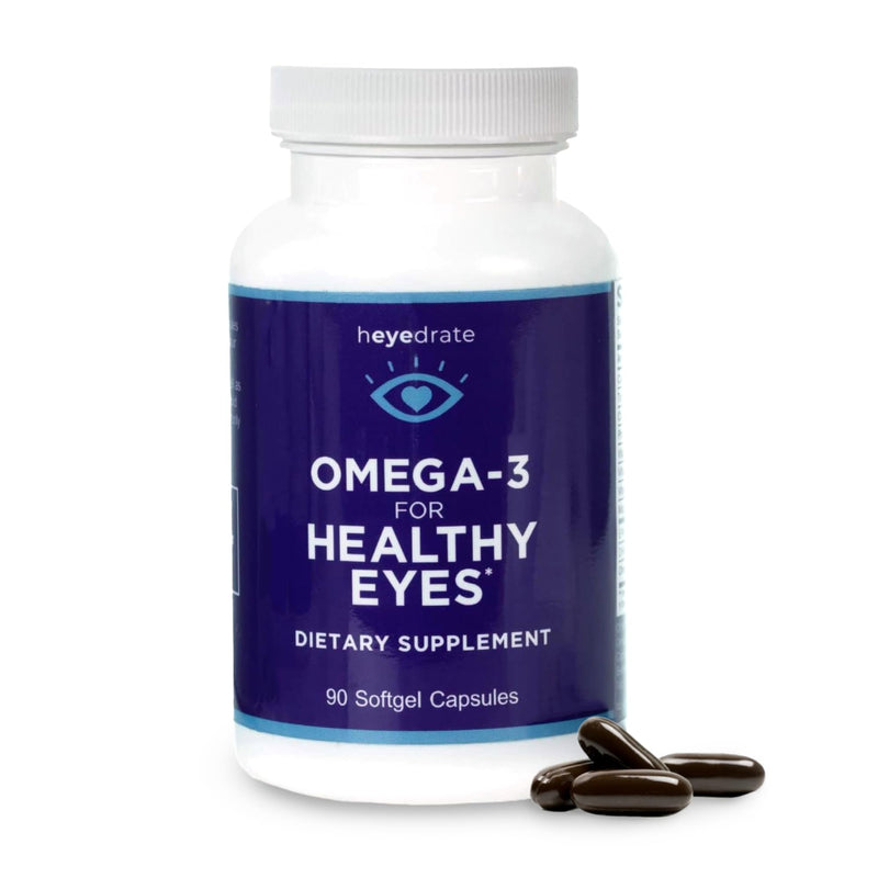 Heyedrate Eye Love Omega 3 Fish Oil Supplement for Healthy Eyes, 90-Count | Eye Vitamin that Supports Healthy Eyes with EPA, DHA & Omega 7 Fatty Acids, Easy to Swallow, Burpless 90 Count (Pack of 1)