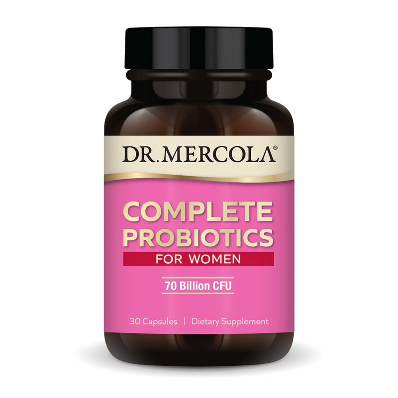 Dr. Mercola Complete Probiotics for Women, 30 Capsules (30 Servings) | Supports Gut, Vaginal, and Immune Health, 70 Billion CFU, Lactobacillus Strains, Non-GMO, Gluten-Free, and Soy-Free 30 Count (Pack of 1)
