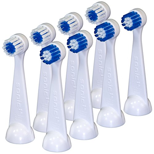 Cybersonic 3 Compact Replacement Brush Heads, 8 Pack, Compatible With All Cybersonic Electric Toothbrushes 1 Count (Pack of 8)