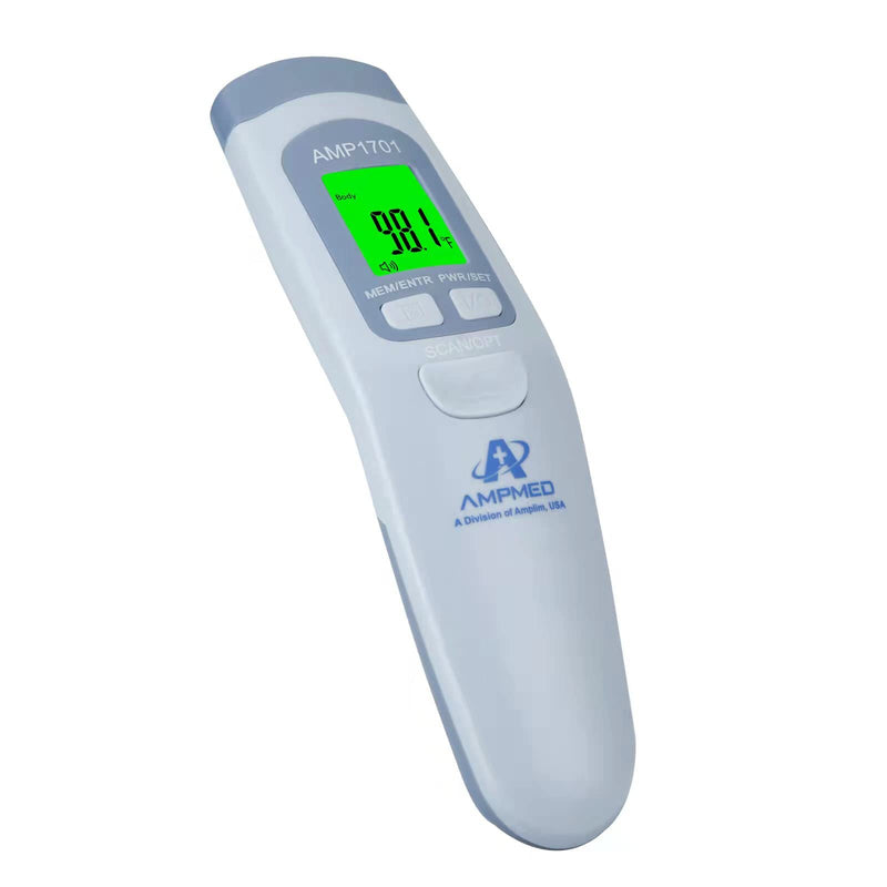Amplim Medical Grade Forehead Thermometer for Adults, Kids, Baby, Non-Contact Digital Infrared Thermometer, Instant Read, Accurate & Fast Fever Detection, for Home, Clinic, Office Use Serenity