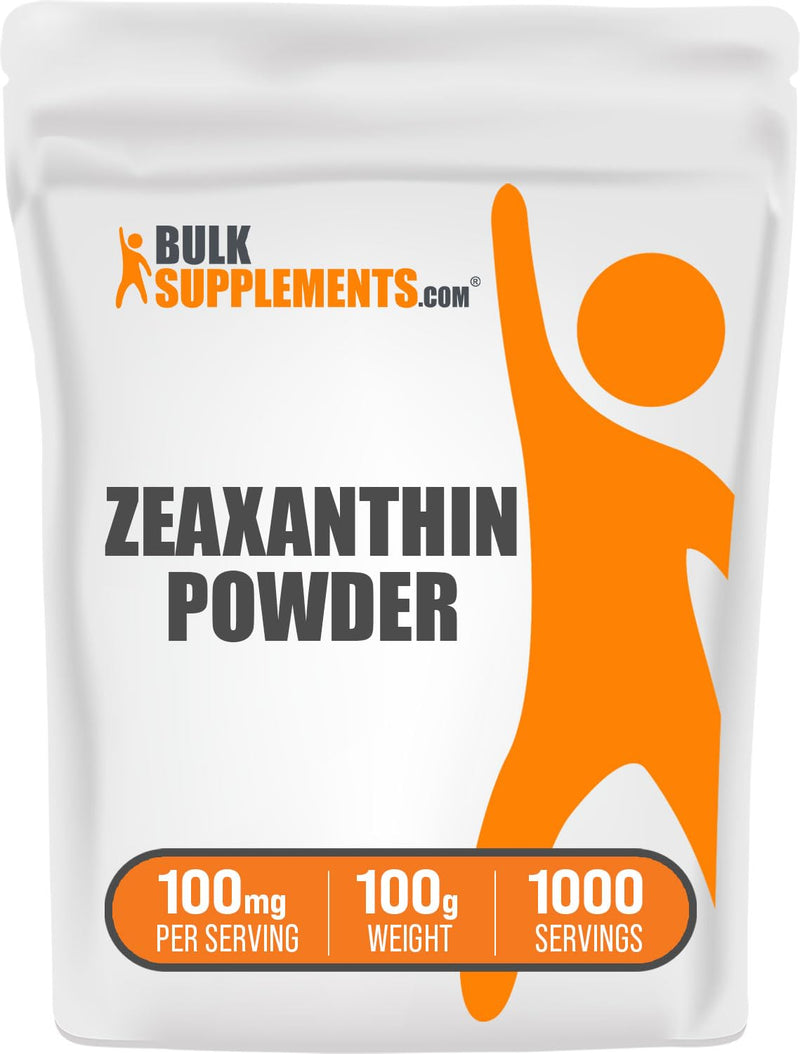 BulkSupplements.com Zeaxanthin Powder - Zeaxanthin Supplements, from Marigold Flower Extract - Gluten Free, 100mg (Zeaxanthin 5mg) per Serving, 100g (3.5 oz) (Pack of 1) 3.5 Ounce (Pack of 1)