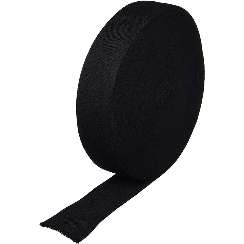 Rolyan Cotton Stockinette Tubing 2" x 25 Yards, Tubular Sleeve for Arm or Wrist, Soft Breathable Cast Padding, Hand Sock for Splint or Brace, Stretchable Stockinette Roll 2" Black