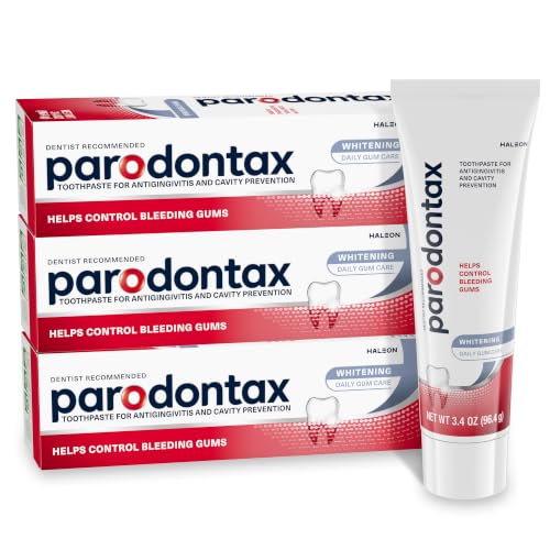 Parodontax Teeth Whitening Toothpaste, to Help Bleeding Gums, 3.4 Oz x 3 3.4 Ounce (Pack of 3)