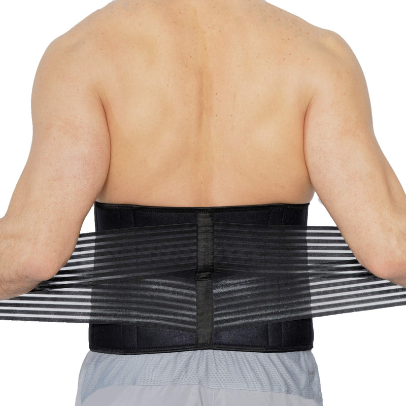 NeoTech Care Neoprene Back Brace for Men or Women - Adjustable & Breathable Lumbar Support Belt for Lower Back Pain (Black, Size M) Black - BeesActive Australia