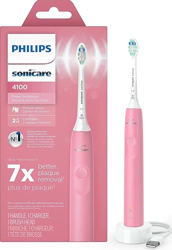 Philips Sonicare ProtectiveClean 4100 Rechargeable Electric Power Toothbrush, Pink, HX6815/01 Older Version 4100