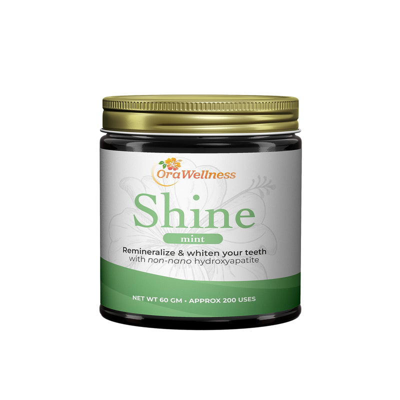 Shine Remineralizing Tooth Powder with Hydroxyapatite, Natural Teeth Whitening Powder, Tooth Stain Remover and Polisher, Fresh Mint - BeesActive Australia