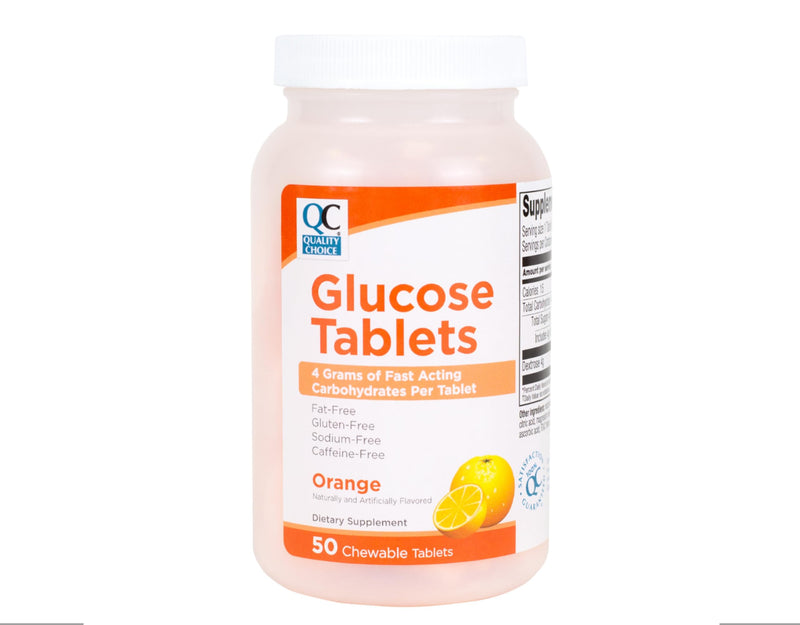 Quality Choice Fast Acting Glucose Tablets Orange Flavor 50 Tablets… 50 Count (Pack of 1)