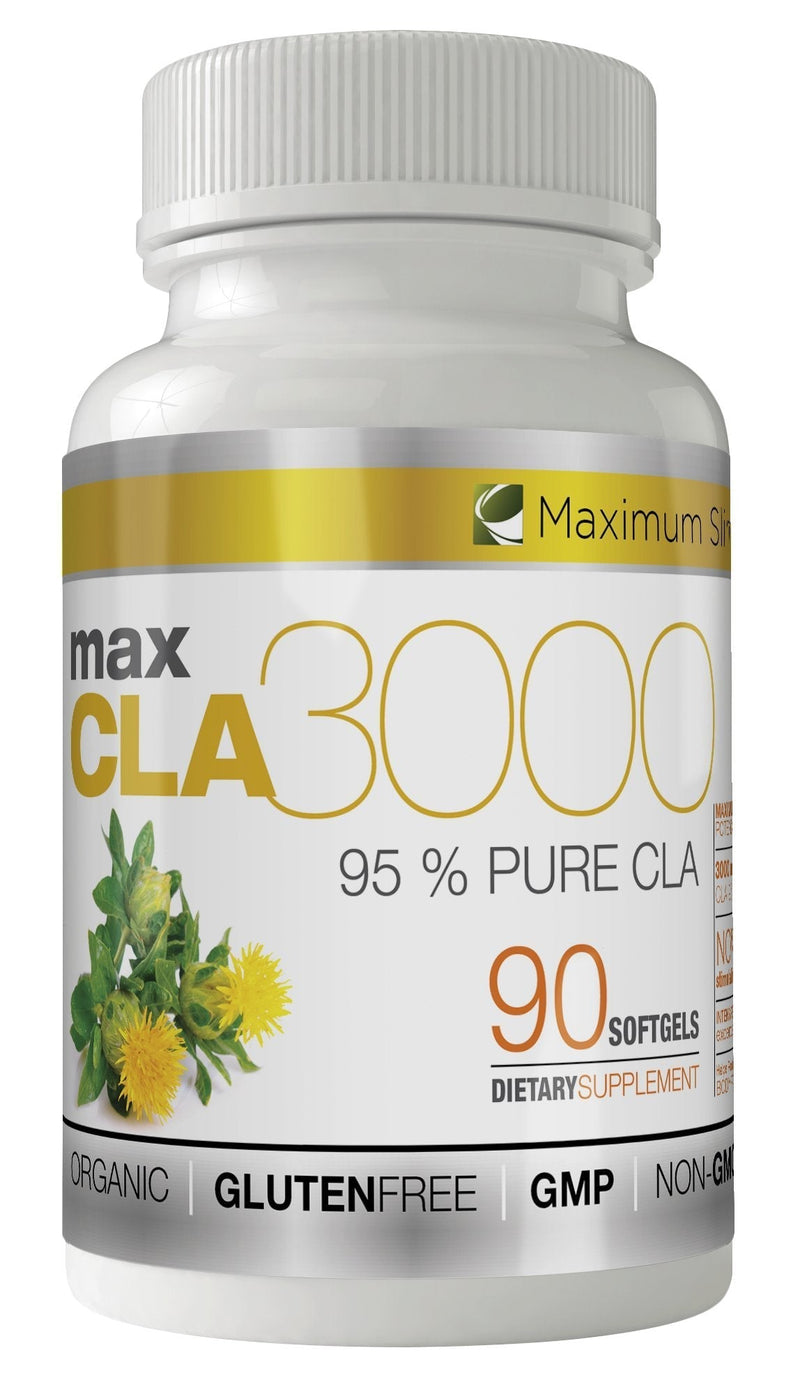 MAX CLA 3000, High Potency, Natural Weight Loss Exercise Enhancement, Increase Lean Muscle Mass, Non-Stimulating, Non-GMO 95% Pure CLA, 90 Count - BeesActive Australia