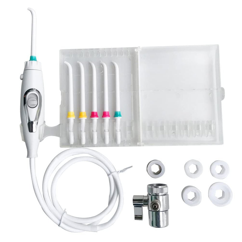 Water Flosser for Family Use, Oral Irrigator Non-Electric Safety Adjustable Faucet & Shower Spa, Water Pressure Dental Oral Care Tooth Cleaning.