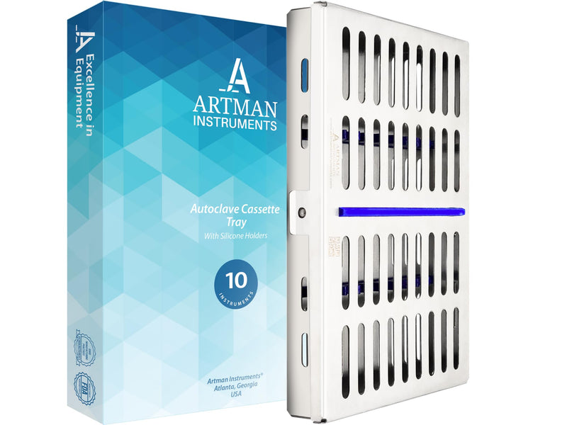 ARTMAN Instrument Cassette Rack for 5,7,10 & 20 Instruments Box Dental Instruments Organizer (for 10 Instruments) For 10 Instruments - BeesActive Australia