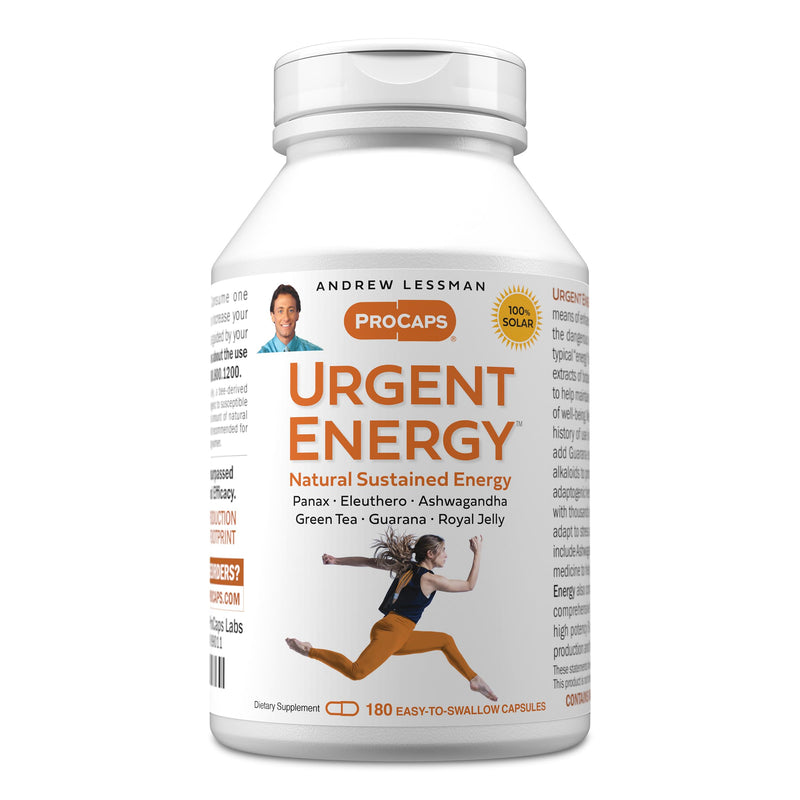 ANDREW LESSMAN ProCaps Urgent Energy B-Complex 180 Capsules | Advanced Energy Formula with B-Complex Vitamins, Adaptogenic Herbs & Natural Caffeine. No Jitters. 180 Count (Pack of 1)