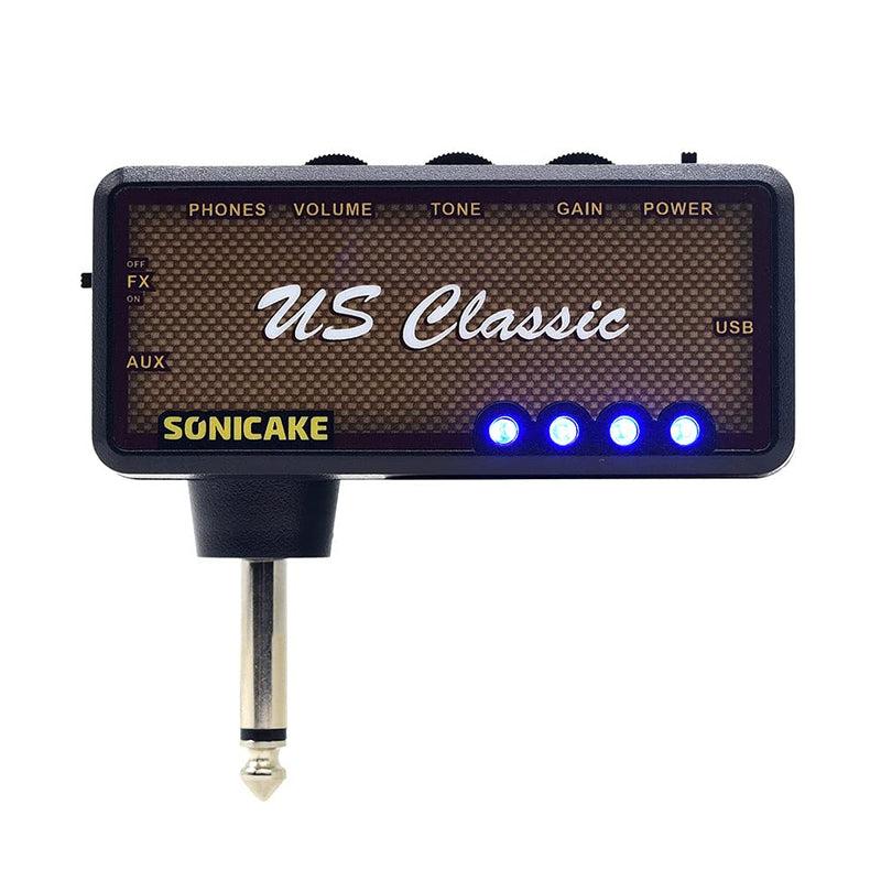 SONICAKE Mini Guitar Headphone Amp with Overdrive Reverb - US Classic US Classic Reverb Effect