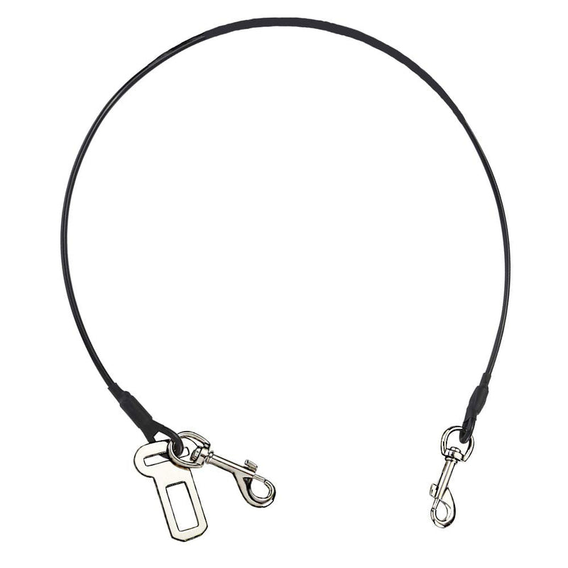 ACBungji Car Pet Dog Cat Seat Safety Belt Latch Buckle No-Chew Leash Restraint Harness Coated Stainless Steel Heavy Duty Isofix Connector Small Medium Large (39 INCH) 39 INCH - BeesActive Australia