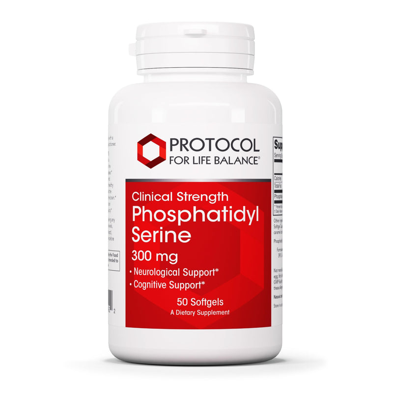 PROTOCOL FOR LIFE BALANCE Phosphatidylserine 300 mg, Memory*, 50 Softgels | Supports Brain Functions and Memory Health*, Phosphatidylserine Supplement, Keto Friendly and Egg Free