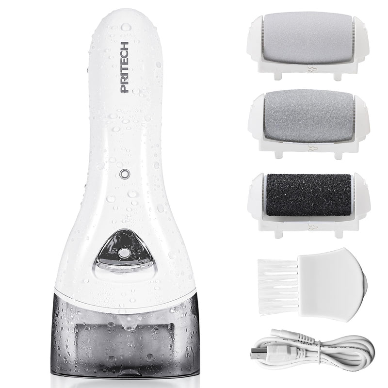 Electric Feet Callus Removers Rechargeable,Portable Electronic Foot File Pedicure Tools, Electric Callus Remover Kit,Professional Pedi Feet Care Perfect for Dead,Hard Cracked Dry Skin 001-white - BeesActive Australia