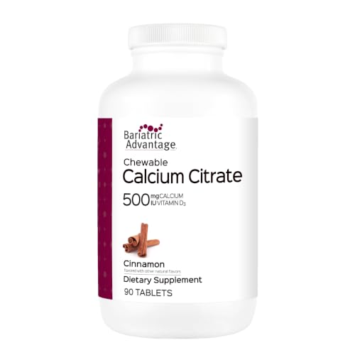 Bariatric Advantage Calcium Citrate Chewable, Cinnamon, 90 Count 90 Count (Pack of 1)