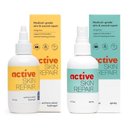 Active Skin Repair First Aid Hydrogel and Spray Bundle, 3 oz Each 3 Fl Oz (Pack of 2) Combo