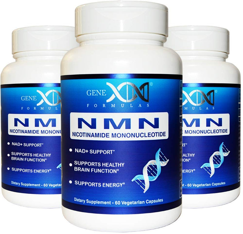 Genex Formulas NMN 250 mg Dose Stabilized Form 99% Pure Supplement, 3 Pack | NMN Supplement for Cellular Energy, Increased NAD Levels, DNA Repair, and Healthy Aging, GMP Certified, 90 Day Supply 60 Count (Pack of 3)