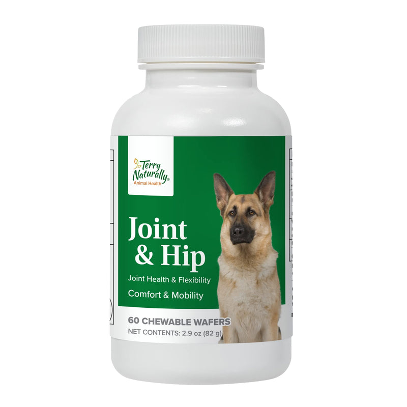 Terry Naturally Animal Health Joint & Hip Formula - 60 Chewable Wafers - Supports Joint Health, Flexibility, Comfort & Mobility - Canine Only - BeesActive Australia