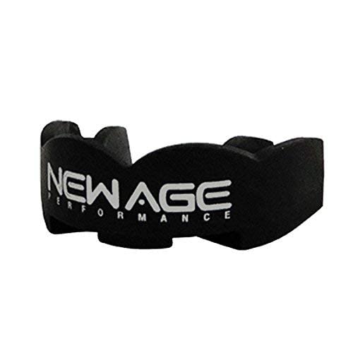 New Age Performance Sports Mouth Guard for Football, Rugby, Hockey, Lacrosse, Improves Balance & Strength, Adult & Youth Mouth Guard, Protects Teeth, Does Not Work for Braces (5DS, Black)