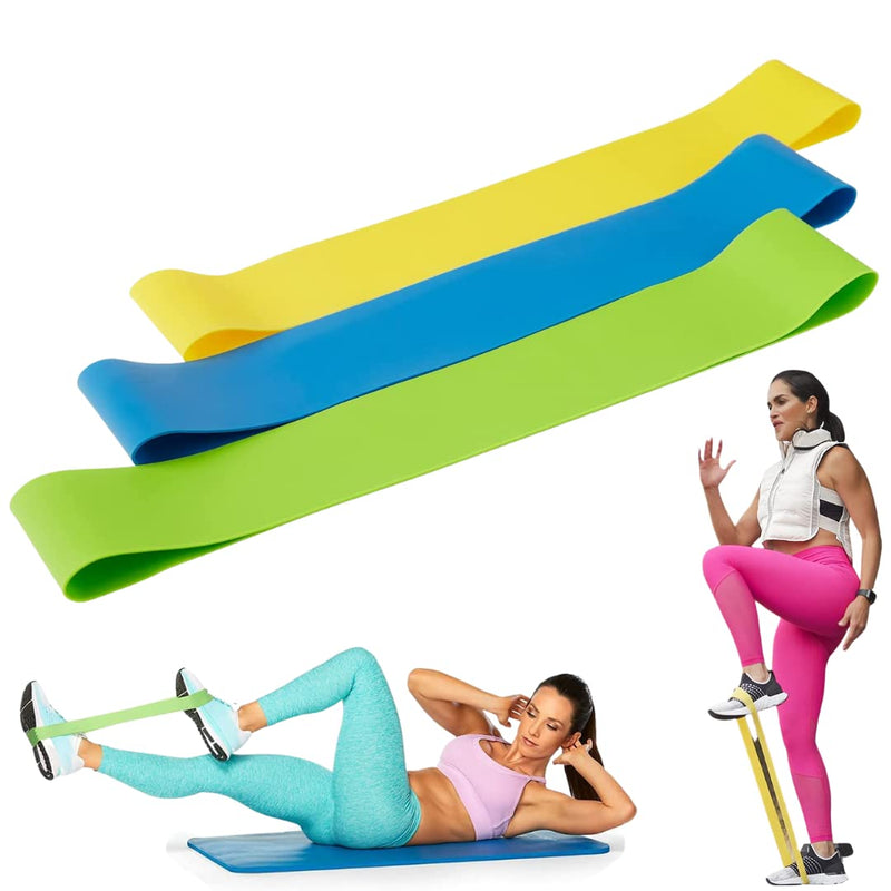 Beachbody Resistance Bands for Booty and Thigh Workouts, Unisex Strength Workout Exercise Loops for Women & Men, Light, Medium & Heavy Resistance Levels, 12 Inch, 3 Pack 9 Inch