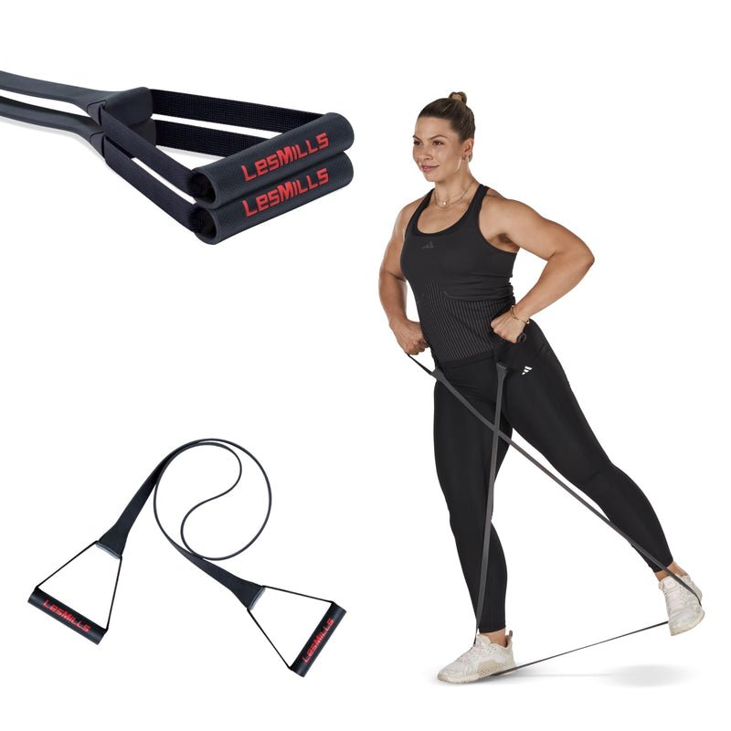 Les Mills™ SMARTBAND Extreme™ Workouts Bands with Handles for Women and Men, Resistance Bands for Working Out, Stretch Bands for Exercise at Home - BeesActive Australia