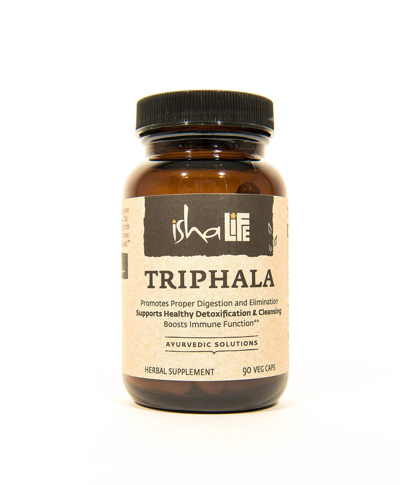 ISHA Organic Triphala Capsules - Natural Supplement, 500 mg ea (90 Veg caps) - BeesActive Australia