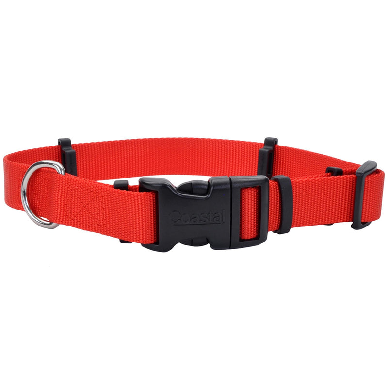 Coastal Pet SecureAway Collar Protector for Flea Collars - Adjustable pet Accessory - Protective Flea Collar for Dogs & Puppy - Red, 5/8" x 8-12"