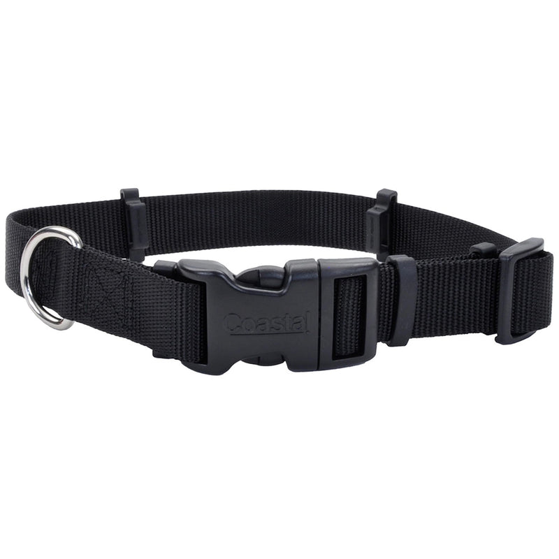 Coastal Pet SecureAway Collar Protector for Flea Collars - Adjustable pet Accessory - Protective Flea Collar for Dogs & Puppy - Black, 5/8" x 10-14"