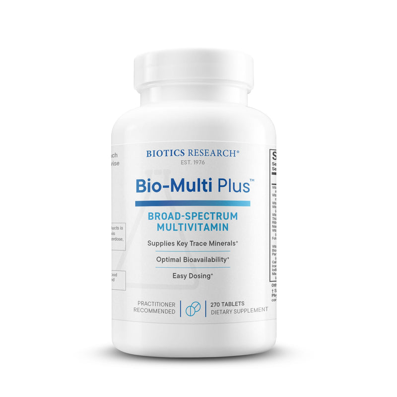 BIOTICS RESEARCH Bio-Multi Plus - Robust Foundational Multivitamin/Mineral Formula, Contains Plant-Based Trace Minerals 90 Tablets 90 Count (Pack of 1)