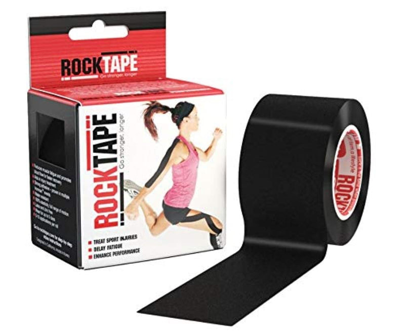 RockTape Black Athletic Tapes & Wraps, 2" x 16.4' (5cm x 5m) 2" x 16.4" - BeesActive Australia