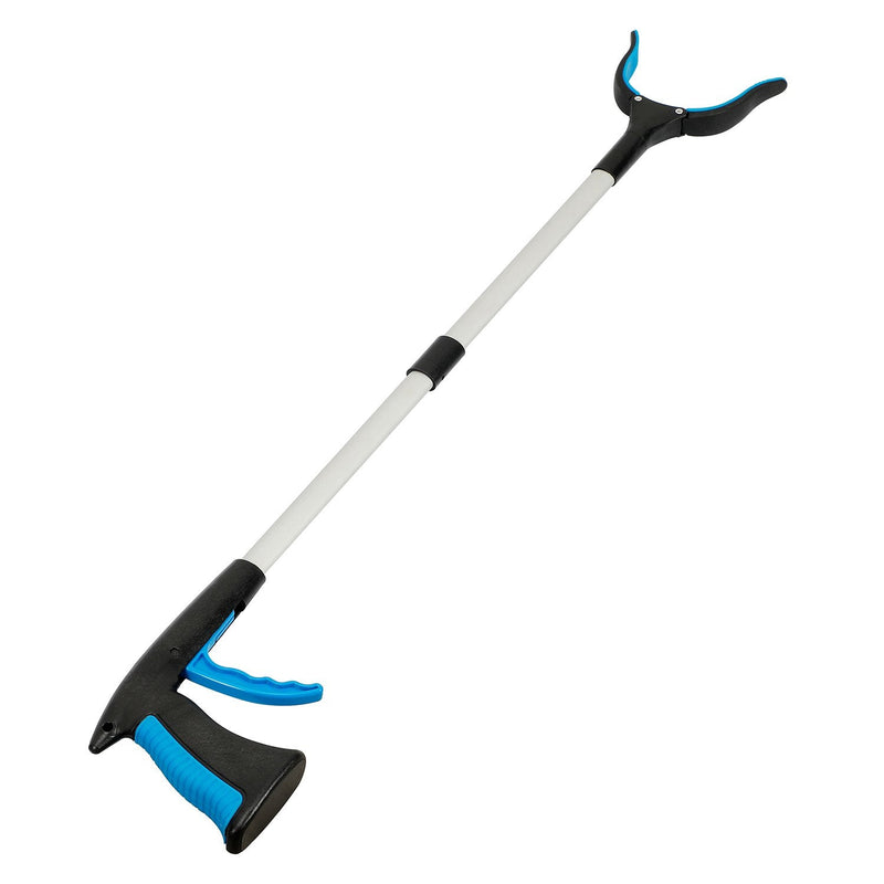 Grabber Reacher Tool for Elderly, 32" Foldable Picker Upper Grabber, Long Handy Mobility Aids, Reaching Assist Tool for Trash Claw Pick up, Litter Picker, Garden Nabber, Arm Extension (Mazarine)