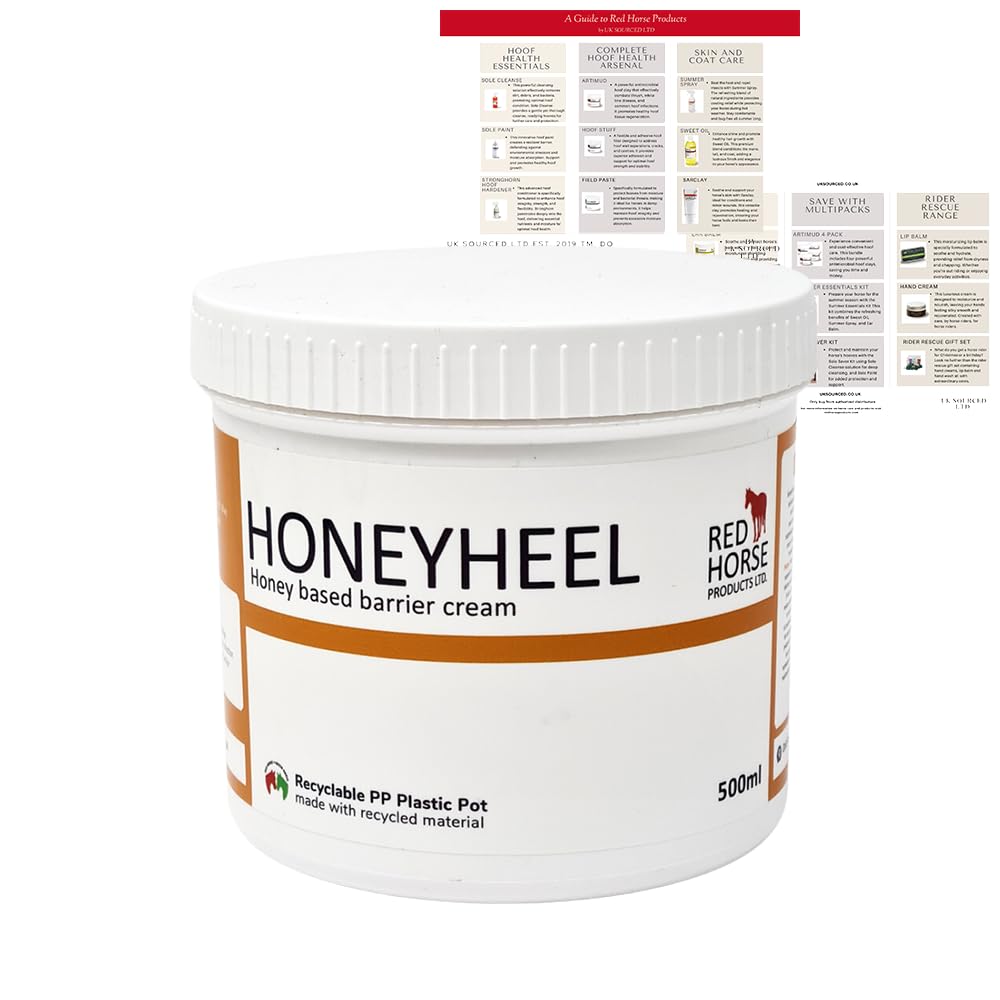 Red Horse Products Honey Heel (500ml) Honey Rapid Wound Repair Ointment, Manuka Honey, Veterinarian Tested Horse & Animal Wound Care, 500ml tub - BeesActive Australia