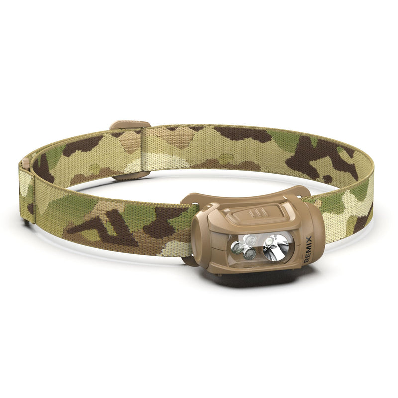 Princeton Tec Remix 300 Headlamp with Red LEDs, Multicam, RMX300-RD-MC 450 Lumens White and Red Multicam w/Red LEDs