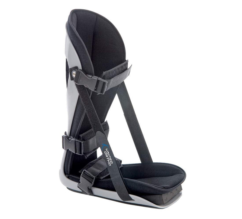 United Ortho Plantar Fasciitis Adjustable Leg Support Brace Fits Right or Left Foot for Soreness Relief, Foot Pain and Stretching, Large, Black - BeesActive Australia