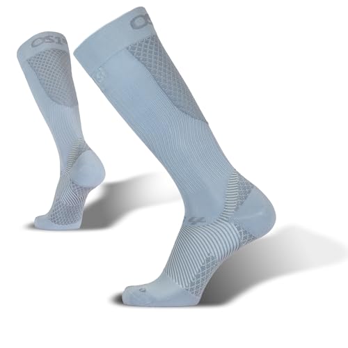 OS1st FS4 Compression Bracing Plantar Fasciitis Socks relives heel pain, improves circulation and overal foot health Large Gray