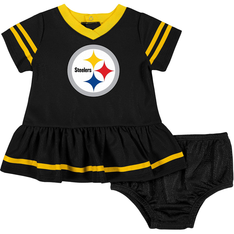 Gerber Girls' NFL Team Jersey Dress and Diaper Cover Pittsburgh Steelers 18 Months Team Color - BeesActive Australia
