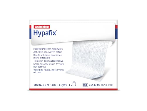 Leukoplast Hypafix Transparent Wide-Area Fixation, 4 in. × 11 yd. (10 cm × 10 m), 1 Roll 4inx11 yd