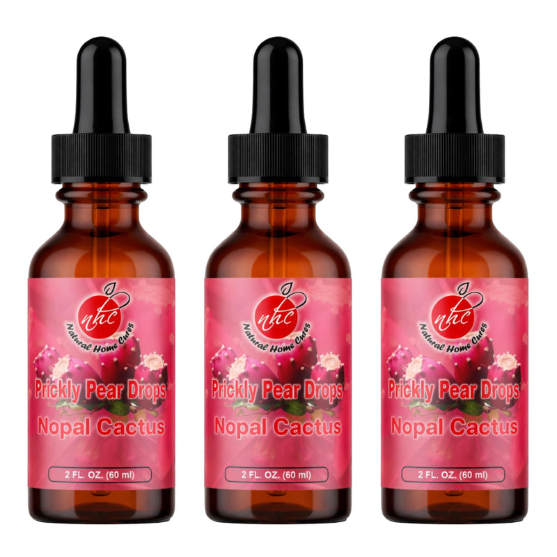 Prickly Pear Drops with Vitamin B12, Concentrated Nopal Cactus Fruit Liquid Supplement, Betalains, 3 Bottles, 180 Total Servings, 2 Fl Oz Each (3) 3 Pack