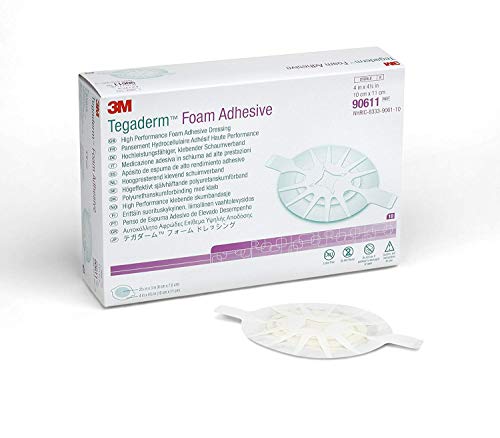 3M 68616 Tegaderm High Performance Adhesive Foam Dressing, 4" x 4.5" Box of 10