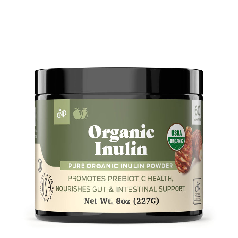 Pure Organic Inulin Powder Fiber Supplement - (Jerusalem Artichoke) Prebiotic Bulk Inulin Fiber Powder 8oz Digestion & Gut Health