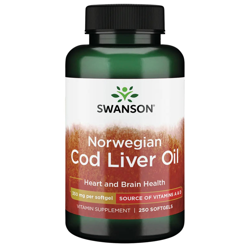 Swanson Cod Liver Oil 1250 Iu A/135 Iu D, 250 Softgels | Supports Cardiovascular Health and Healthy Blood Lipid Levels, Promotes Healthy Cognitive Function, Provides 135 IU Vitamin D 250 Count (Pack of 1)