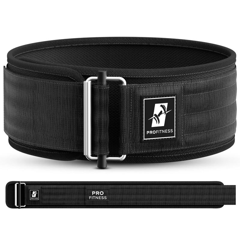 Weightlifting Belt for Men & Women - 4'' Wide Auto-Lock Weight Lifting Belt for Men Back Support - Squat Belt as Workout Belt for Men & Women Powerlifitng & Deadlifts - Weight Belt for Men Back Support Medium Black/White