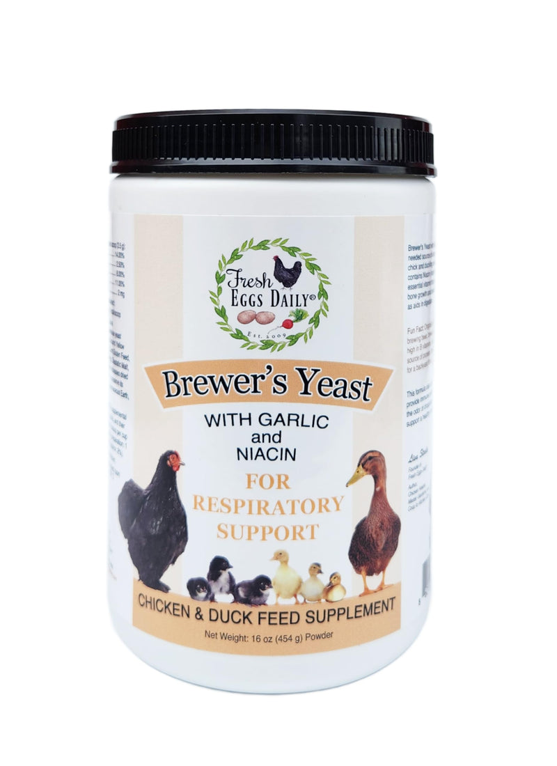 Fresh Eggs Daily Brewer's Yeast with Garlic Powder and Niacin for Ducks Ducklings Feed Supplement Vitamins for Backyard Chickens 1LB 1 Pound (Pack of 1) - BeesActive Australia