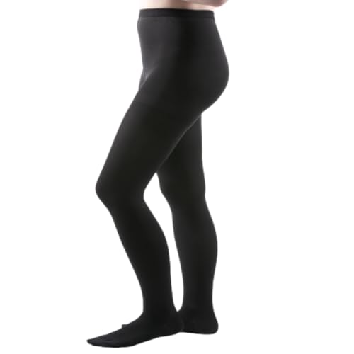 Allegro Surgical 303 Firm Compression Pantyhose, 30-40 mmHg for Men & Women X-Tall Black