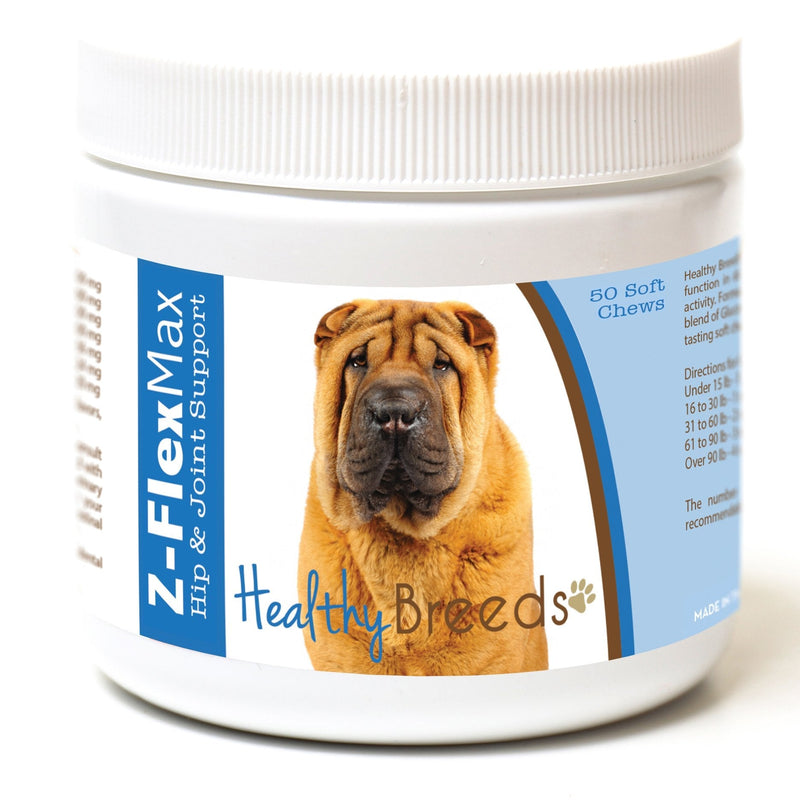 Healthy Breeds Chinese Shar Pei Z-Flex Max Hip and Joint Soft Chews 50 Count 50 Ct - BeesActive Australia