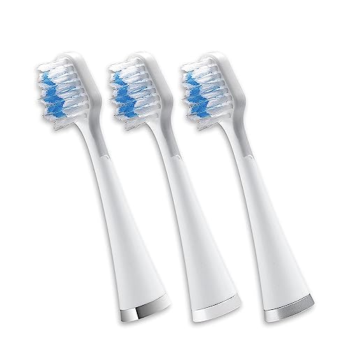 Waterpik Triple Sonic Tooth Brush Heads Replacement, Complete Care, STRB-3WW, 3 Count (Pack of 1), White 3 Count (Pack of 1)