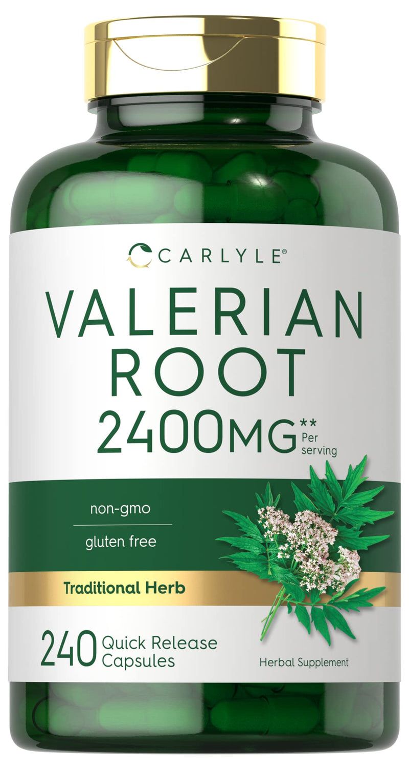 Carlyle Valerian Root Capsules | 240 Count | Herb Extract Supplement | Non-GMO, Gluten Free - BeesActive Australia